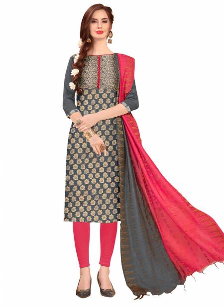 Gray Colour Kanchipuram Vol 2 Rahul NX New Latest Banarasi Silk Salwar Suit Collection 1004